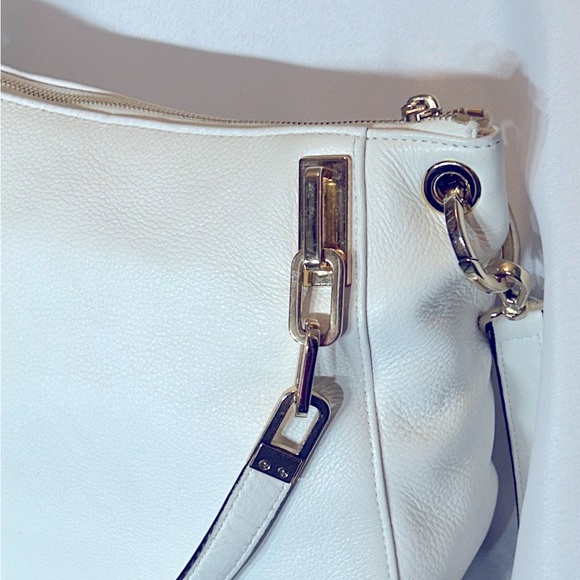 Michael Kors Large White Bags with Gold Accents.  Gently Used. 12.5”L x 9”H - Picture 8 of 15